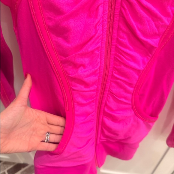 Lululemon Pure Balance Jacket 4 Paris Pink Hooded Stretch Running Gym! EUC! - Picture 3 of 10